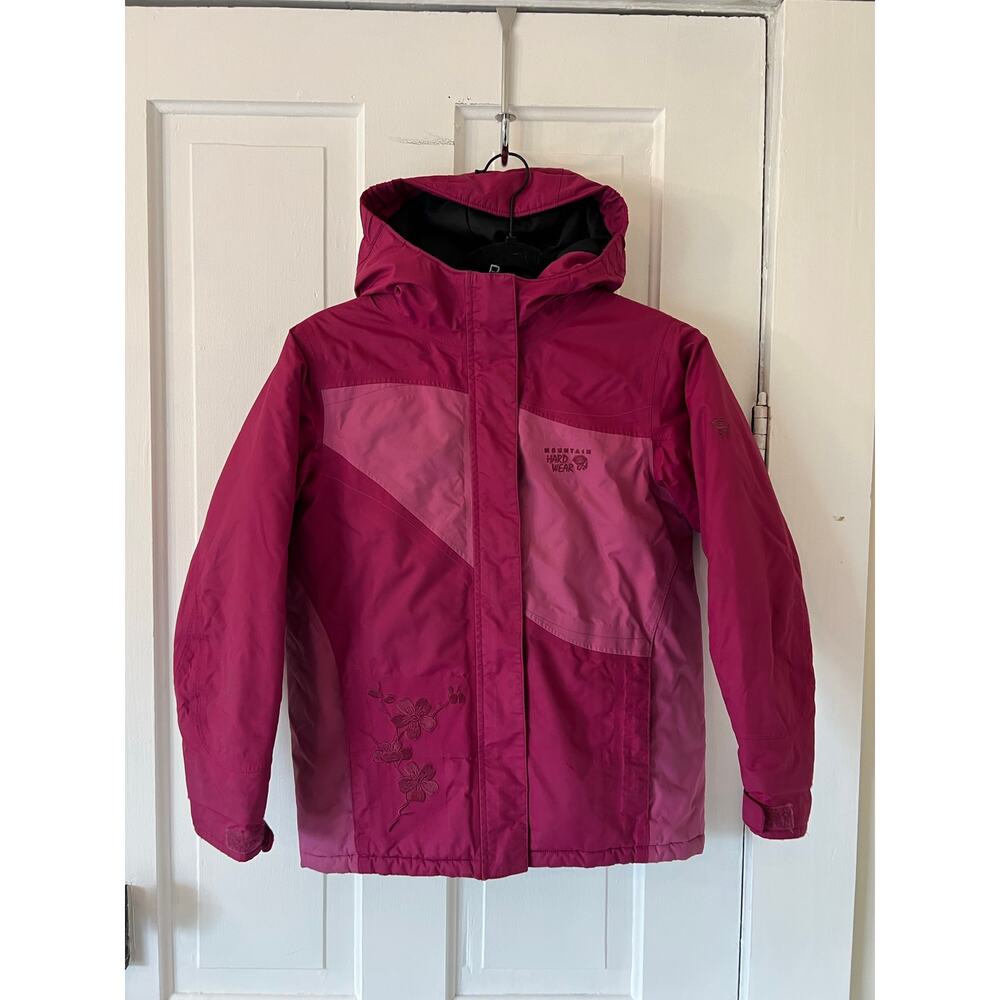 Mountain Hardwear girls youth medium pink jacket floral snowboard winter coat